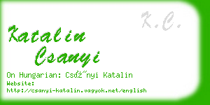 katalin csanyi business card